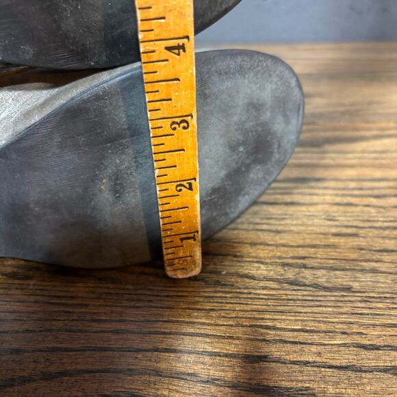 Steve Madden Troopa Combat Boots Women’s 7.5 Lace-Up Side Zip Taupe Leather - Picture 6 of 8